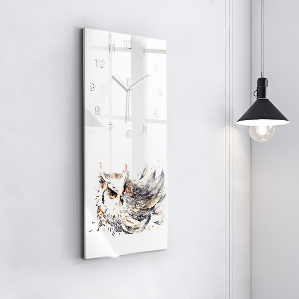 Vertikálne hodiny Sova symbol múdrosti