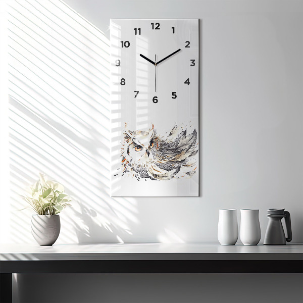 Vertikálne hodiny Sova symbol múdrosti