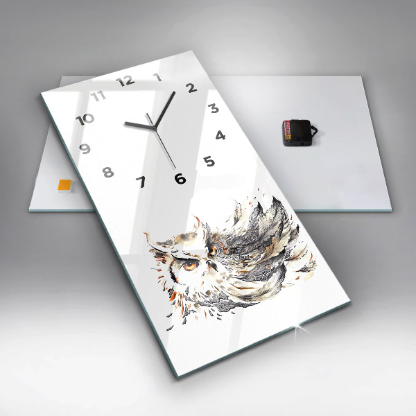 Vertikálne hodiny Sova symbol múdrosti