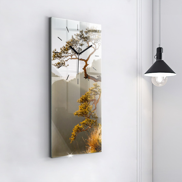 Vertikálne hodiny Strom v horách