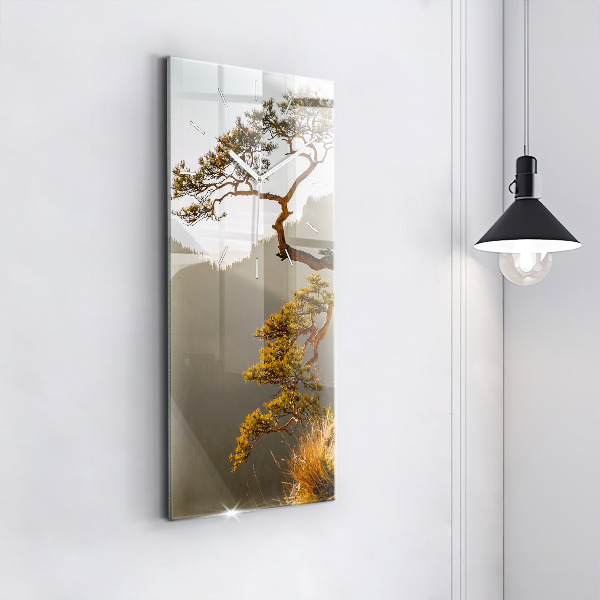 Vertikálne hodiny Strom v horách