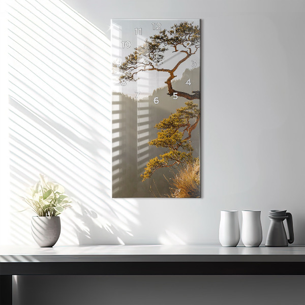 Vertikálne hodiny Strom v horách