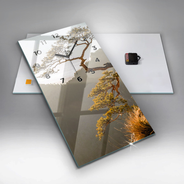 Vertikálne hodiny Strom v horách