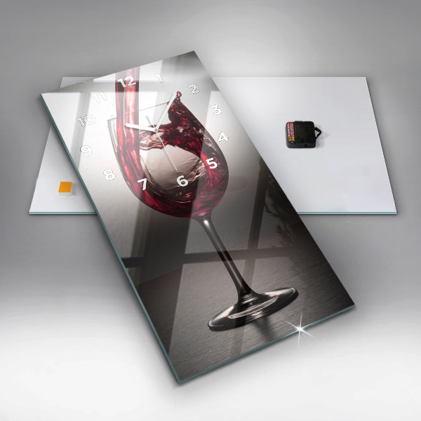 Vertikálne hodiny Pohár vína