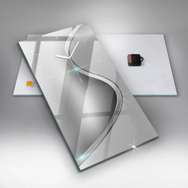 Vertikálne hodiny Šedá kovová abstrakcia