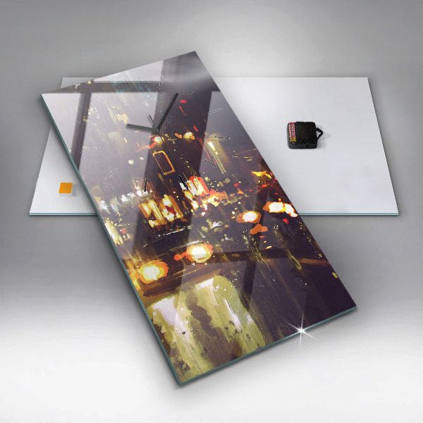 Vertikálne hodiny Maľované mesto