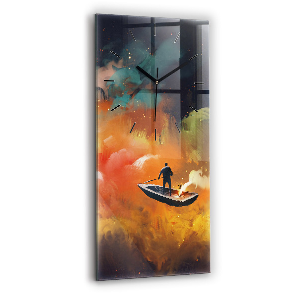 Vertikálne hodiny Abstraktný obraz