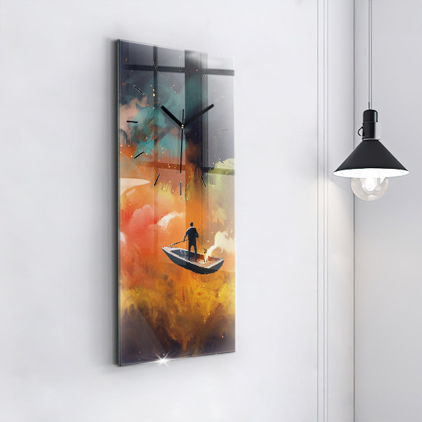 Vertikálne hodiny Abstraktný obraz