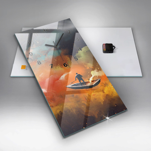 Vertikálne hodiny Abstraktný obraz