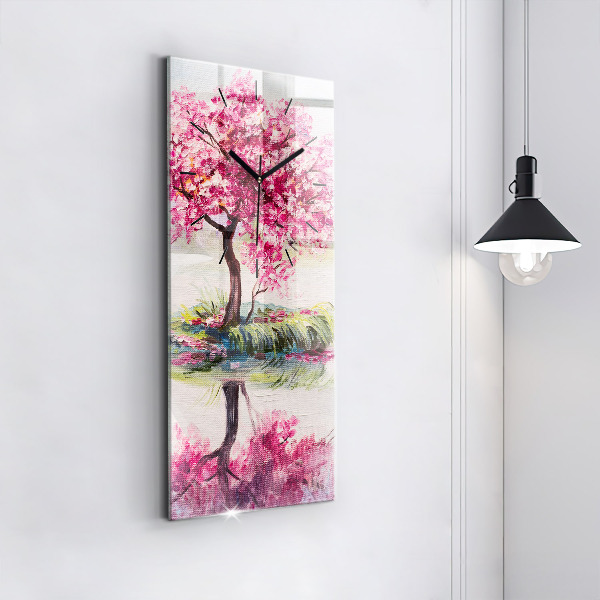 Vertikálne hodiny Stromová mozaika