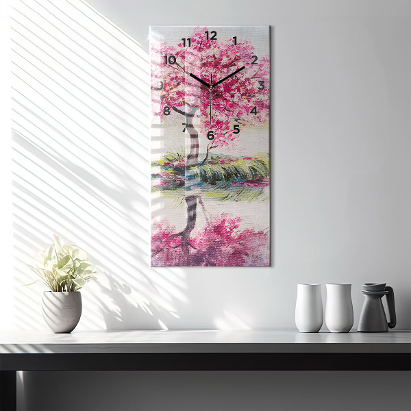 Vertikálne hodiny Stromová mozaika