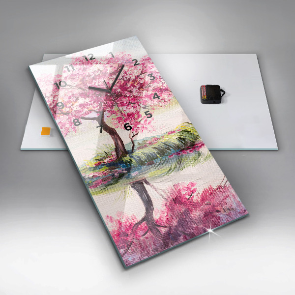 Vertikálne hodiny Stromová mozaika