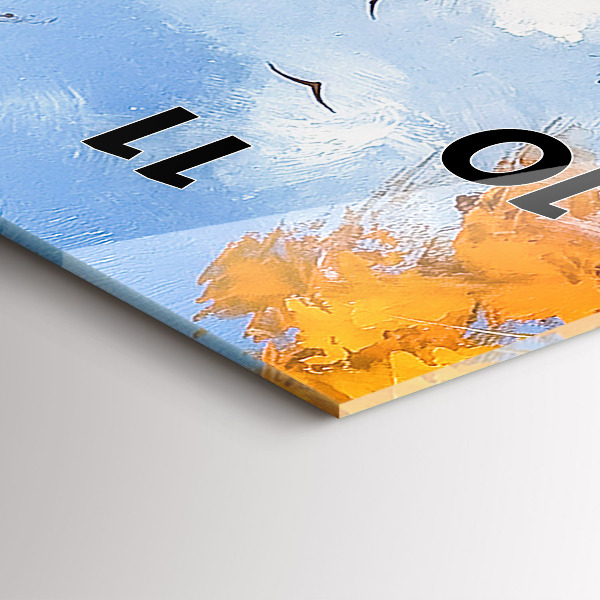 Vertikálne hodiny Jesenná krajina s riekou