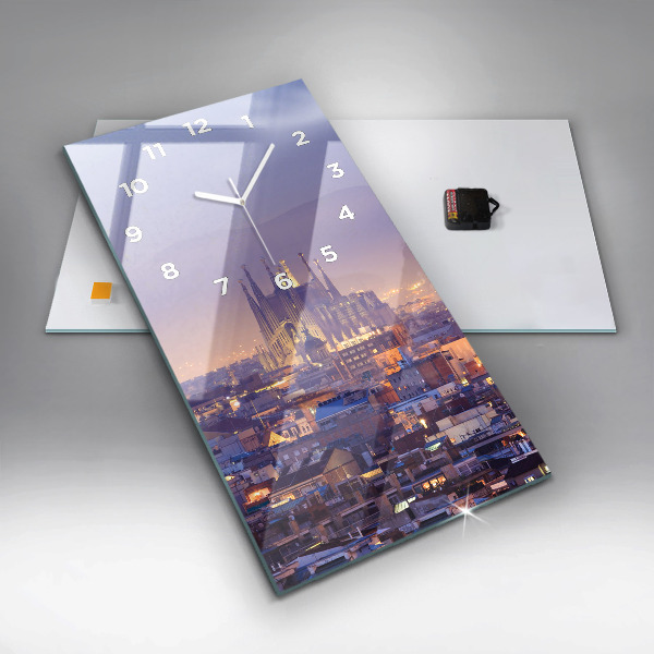 Vertikálne hodiny Pohľad na Barcelonu