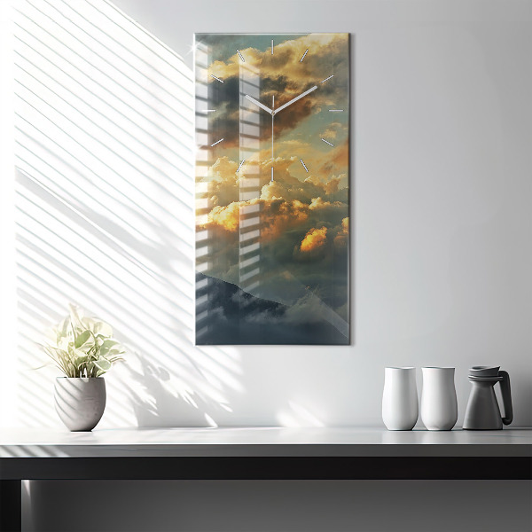 Vertikálne hodiny Let balónom v oblakoch