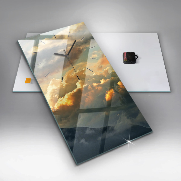 Vertikálne hodiny Let balónom v oblakoch