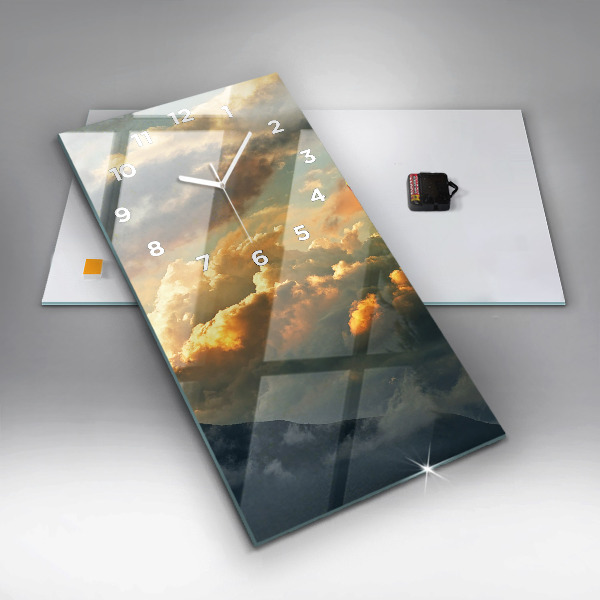 Vertikálne hodiny Let balónom v oblakoch