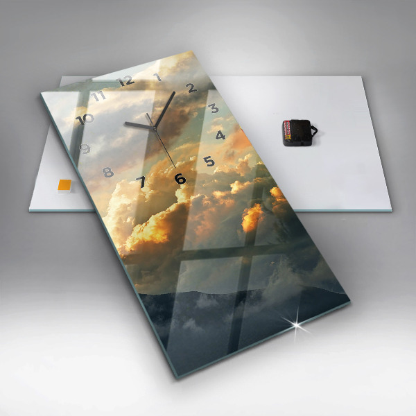 Vertikálne hodiny Let balónom v oblakoch