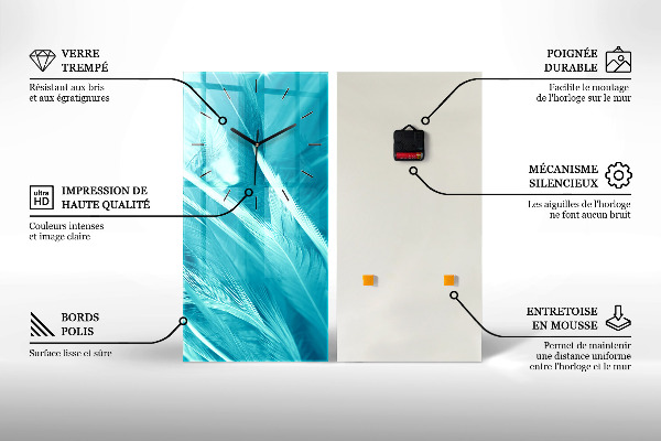 Vertikálne hodiny Abstraktné farby