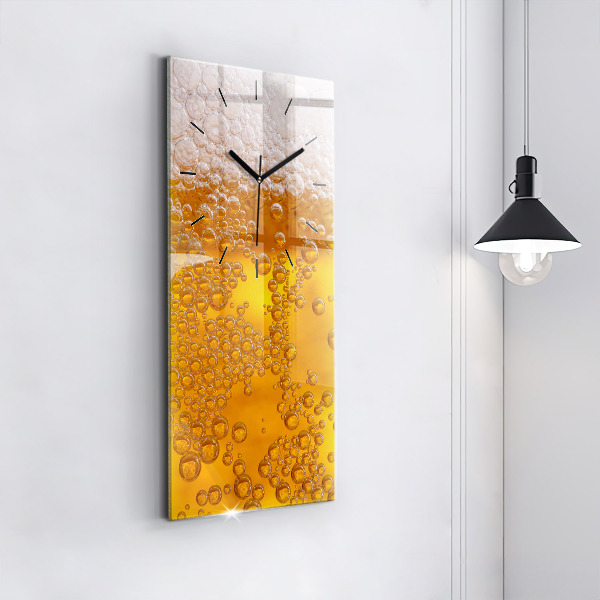 Vertikálne hodiny Pivo s penou
