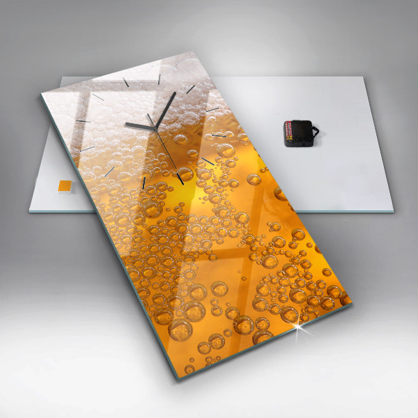 Vertikálne hodiny Pivo s penou