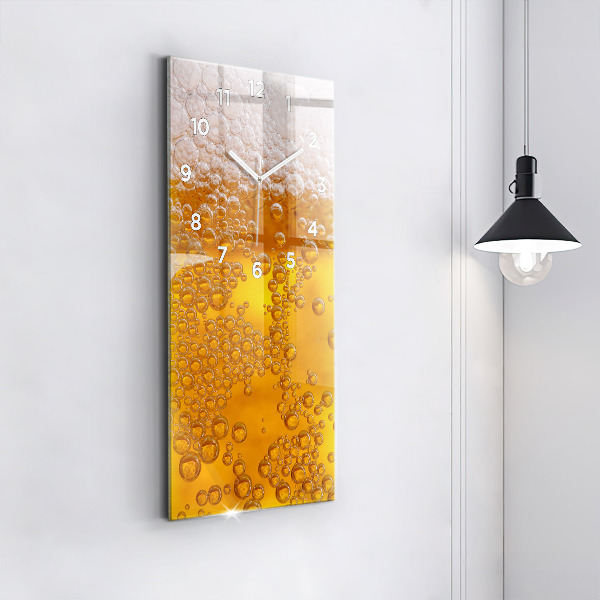 Vertikálne hodiny Pivo s penou