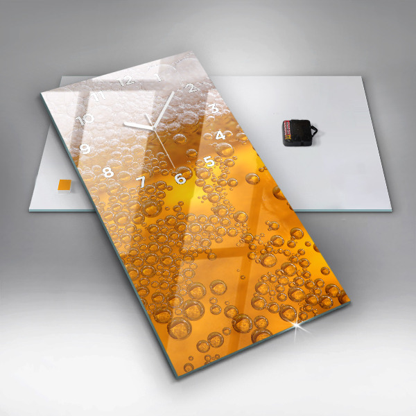 Vertikálne hodiny Pivo s penou