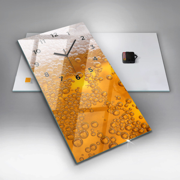 Vertikálne hodiny Pivo s penou
