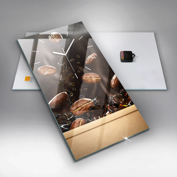 Vertikálne hodiny Horúca káva