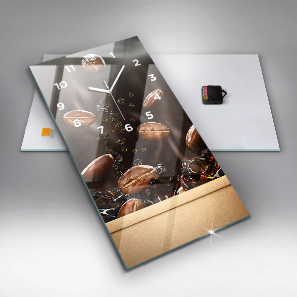 Vertikálne hodiny Horúca káva