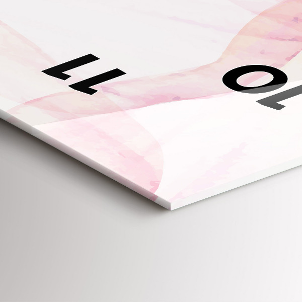 Vertikálne hodiny Okvetné lístky akvarelu