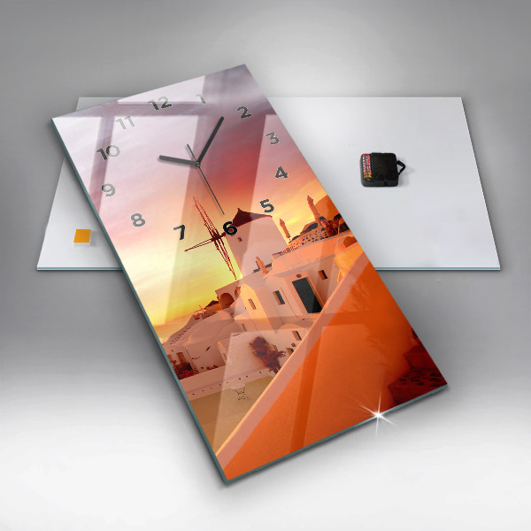 Vertikálne hodiny Starý veterný mlyn na Santorini