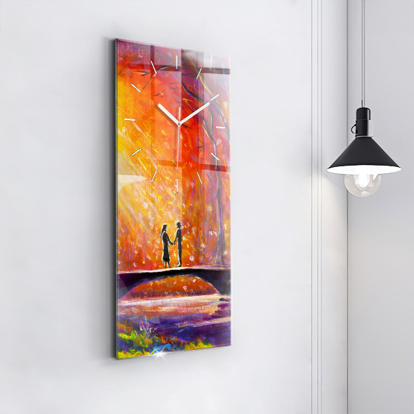 Vertikálne hodiny Pár v lese