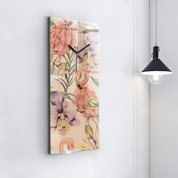 Vertikálne hodiny Tropické palmové listy