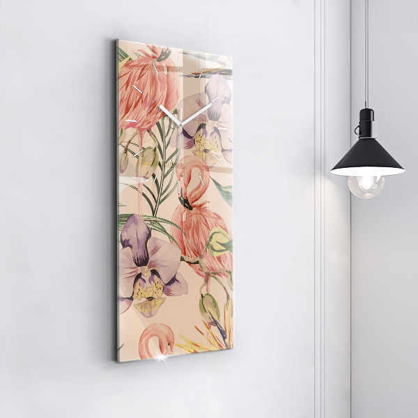 Vertikálne hodiny Tropické palmové listy