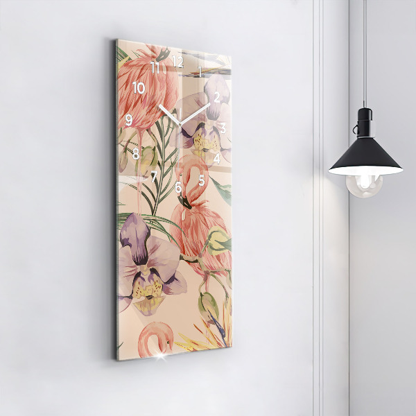 Vertikálne hodiny Tropické palmové listy