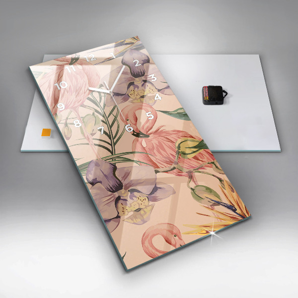 Vertikálne hodiny Tropické palmové listy