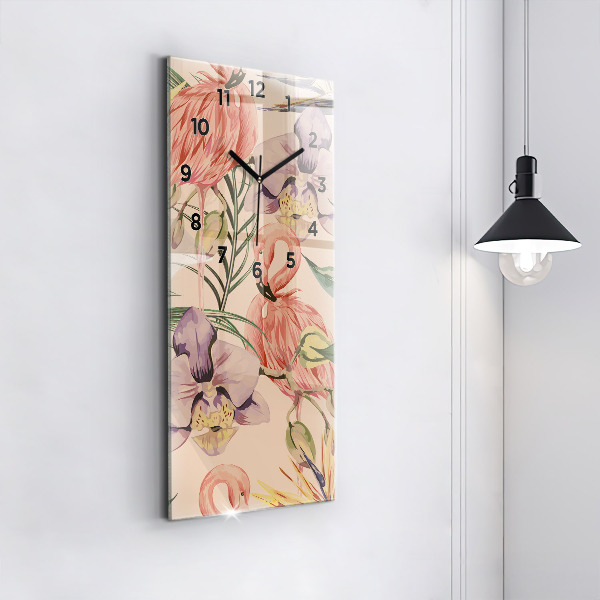 Vertikálne hodiny Tropické palmové listy