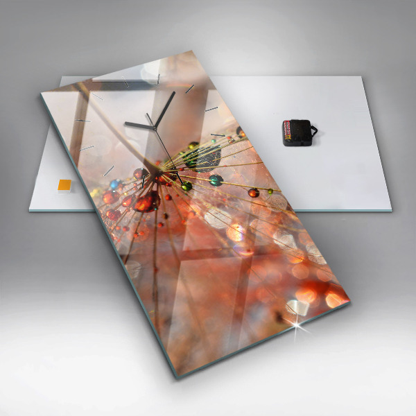 Vertikálne hodiny Púpava s rosou