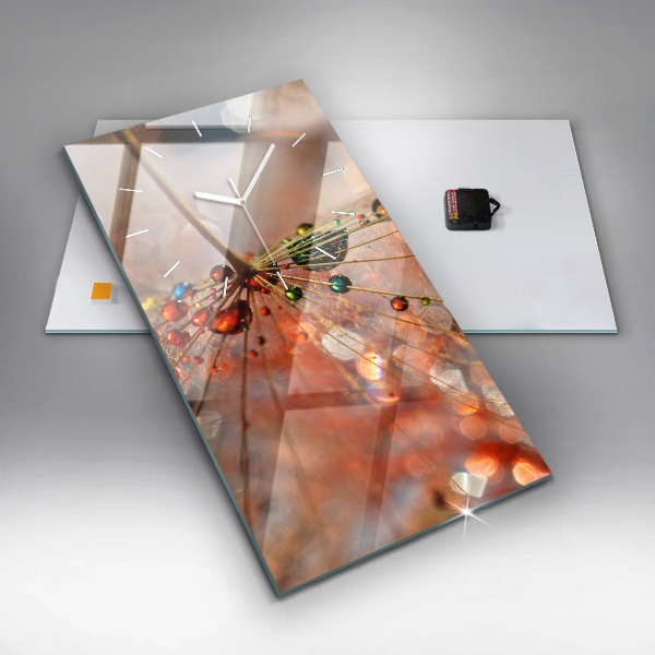 Vertikálne hodiny Púpava s rosou