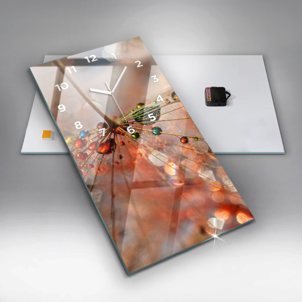 Vertikálne hodiny Púpava s rosou