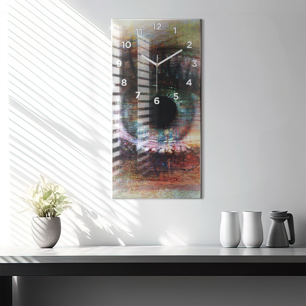Vertikálne hodiny Street Art Eye