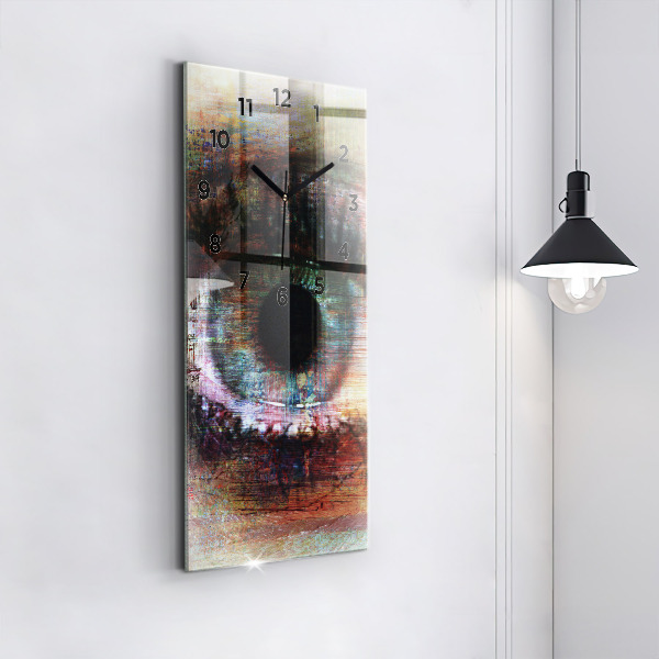 Vertikálne hodiny Street Art Eye