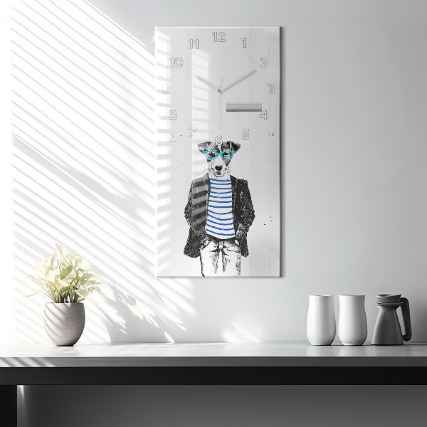 Vertikálne hodiny Pes v ľudskom tele