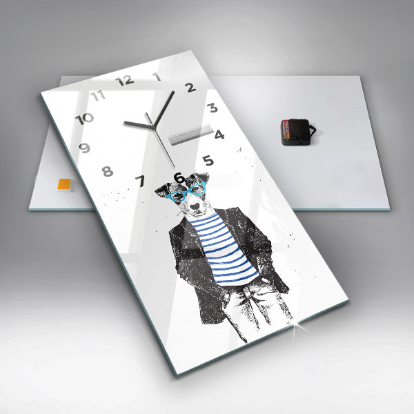 Vertikálne hodiny Pes v ľudskom tele