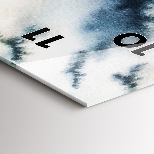 Vertikálne hodiny Zimné jazero Łódka