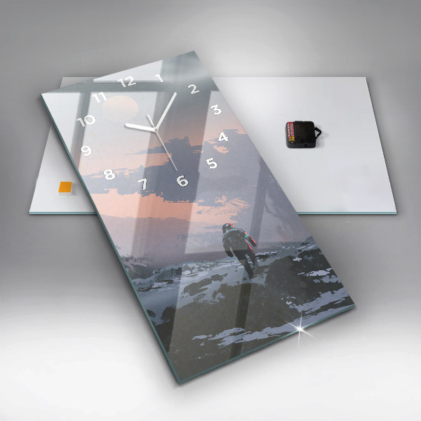 Vertikálne hodiny Astronauti Mliečna dráha