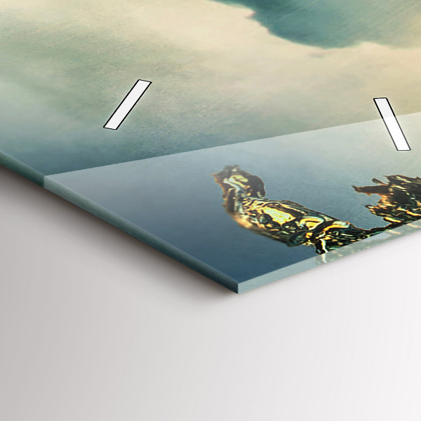 Vertikálne hodiny Perspektíva vĺn západu slnka