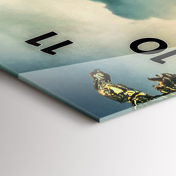 Vertikálne hodiny Perspektíva vĺn západu slnka