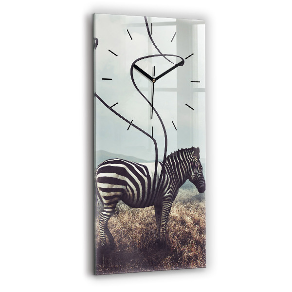 Vertikálne hodiny Zebra – abstrakcia